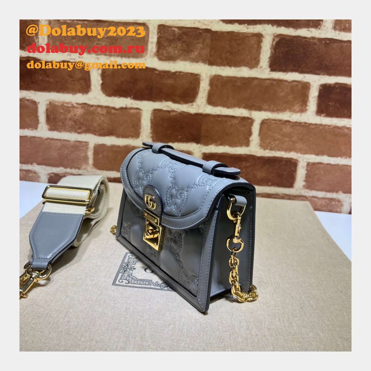 Gucci Fashion GG matelassé 724499 top handle Replica bag