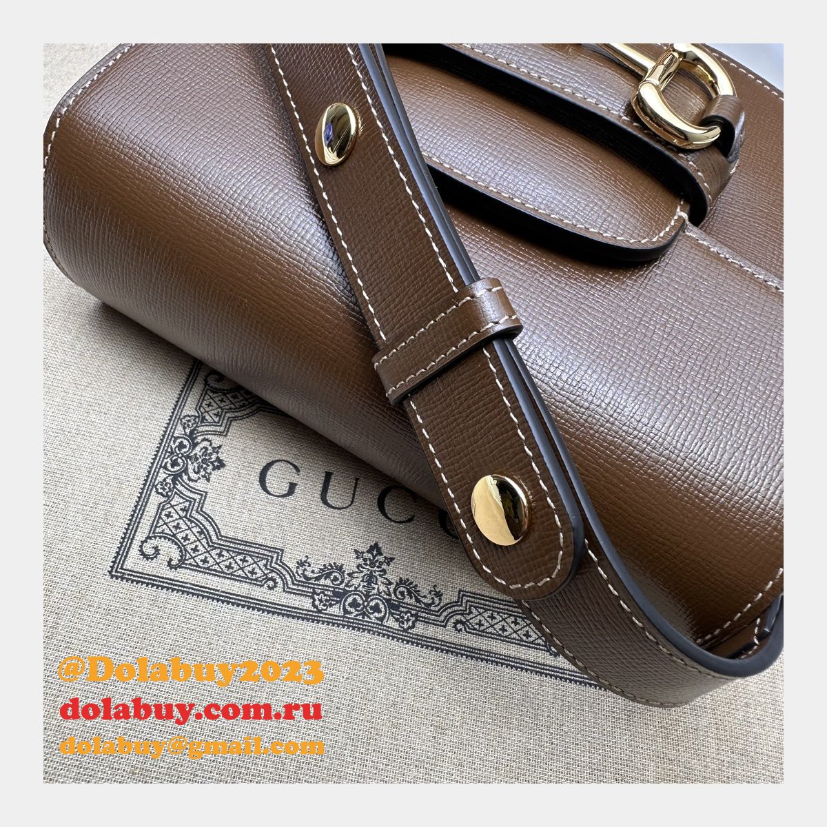 Gucci Knockoff Horsebit 1955 Crossbody Rounded 760191 AAA+ Bag