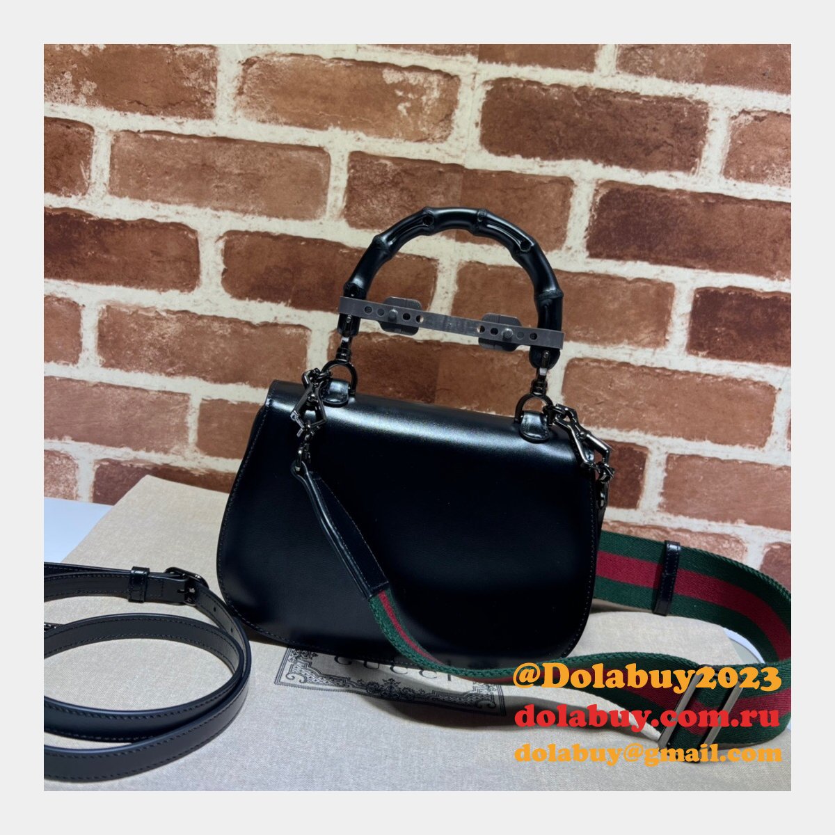 Top Quality Gucci Bamboo 1947 Small Top Handle Bag #675797