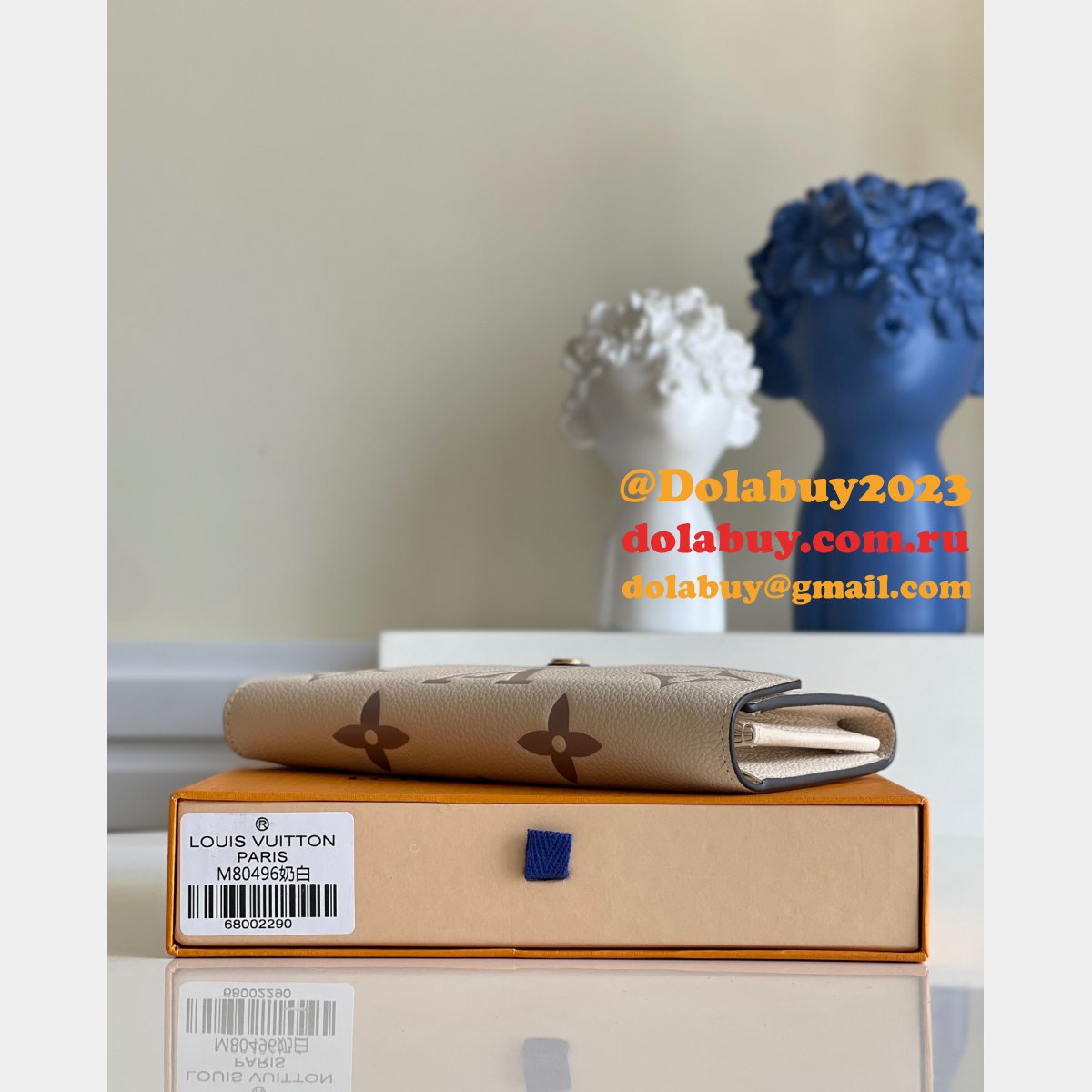 Dolabuy M80496 Louis Vuitton Replica Designer Sarah Wallet Bicolor Monogram Empreinte Leather Bags