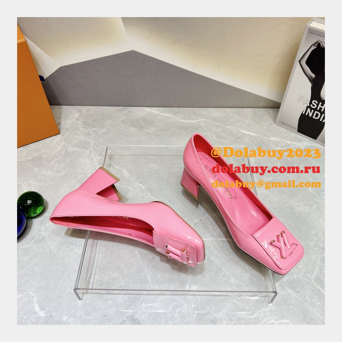 Luxury Buy Inspired Louis Vuitton Square Buckle Replicas Shoes