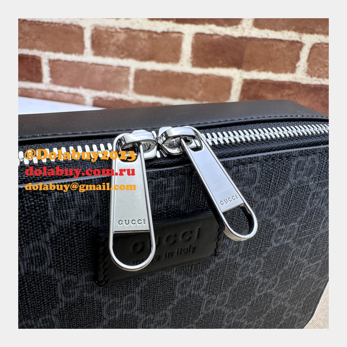 GG Supreme Leathergoods Gucci Replicas 774161 Mens Shoulder Bag