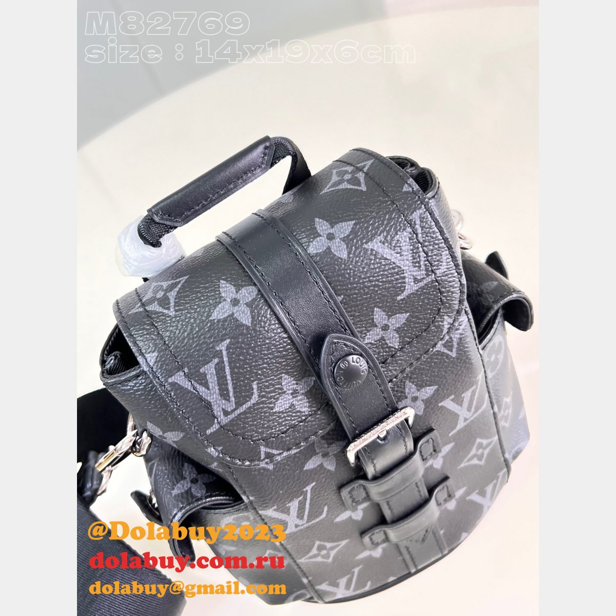 Designer Nano Christopher Replica Louis Vuitton Black M82769 Bag