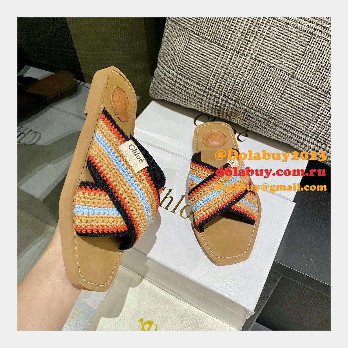 1:1 Mirror Image Replica Chloe Roman Sandals Shoes