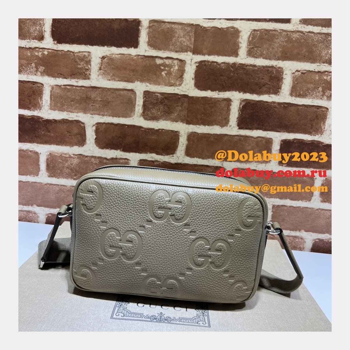 Luxury Jumbo GG Gucci 766946 Travel Messenger Replica Bag