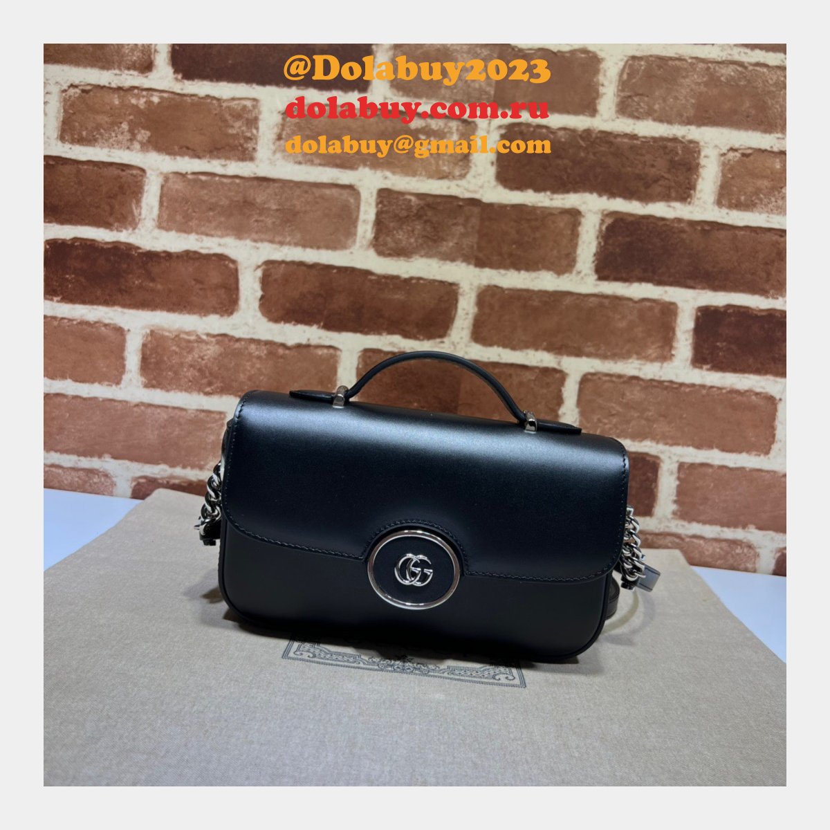 petite gg G*u*i 1:1 mirror shoulder 739722 crossbody fake bag