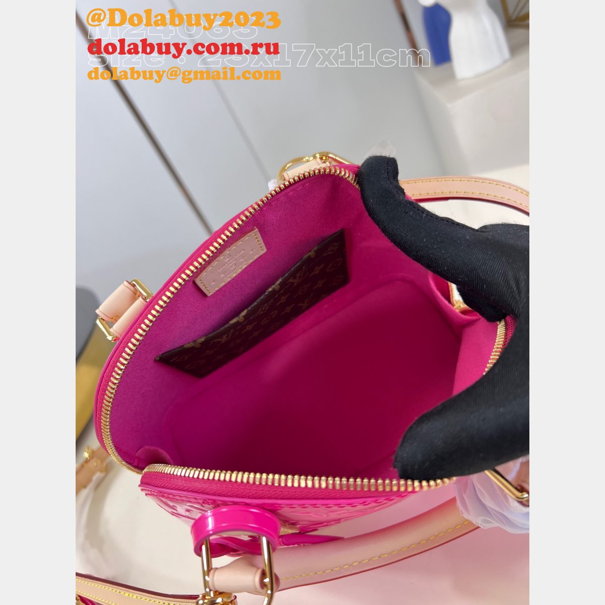 Copy Alma BB Monogram Vernis M24063/M24062/M90611 New Inspired Louis Vuitton