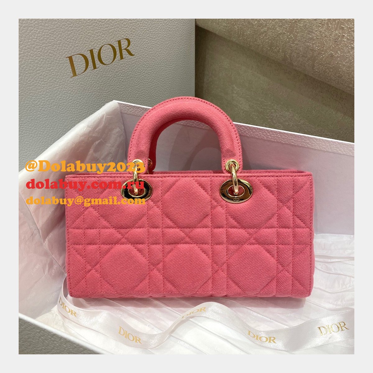 Wholesale High Quality Dior Fake 26cm Lady Designer Bag Online