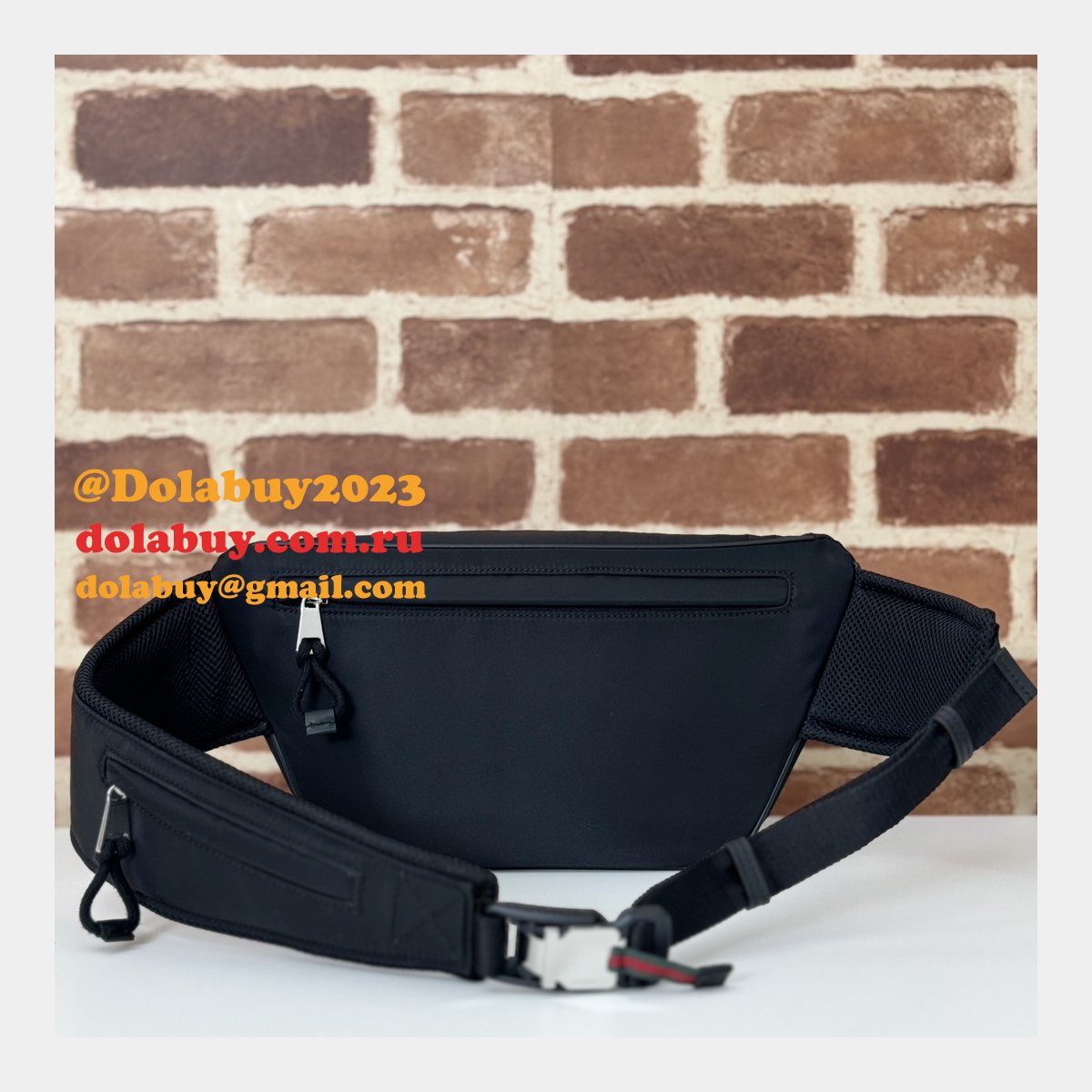 Backpacks GG Belt Bag Ebony GG Canvas 804262 Copy Gucci Bag