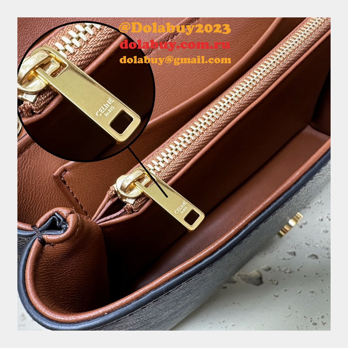 Celine Victoire Triomphe Canvas Tan 116593 Duplicate Bag