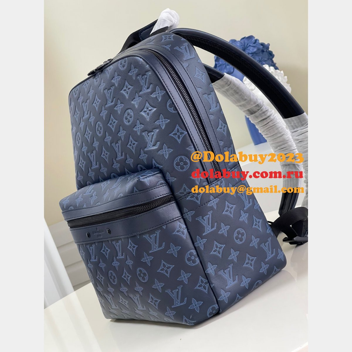 Louis Vuitton 7 Star Sprinter Backpack Monogram Shadow M45728 Blue Bags