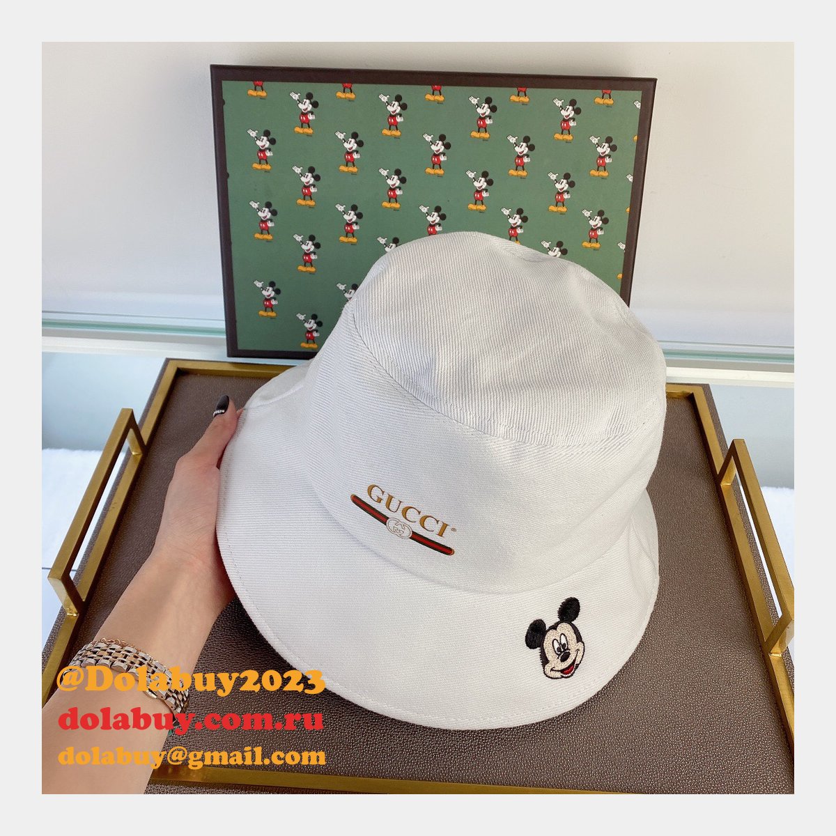 Cheap Gucci Mickey fisherman hat