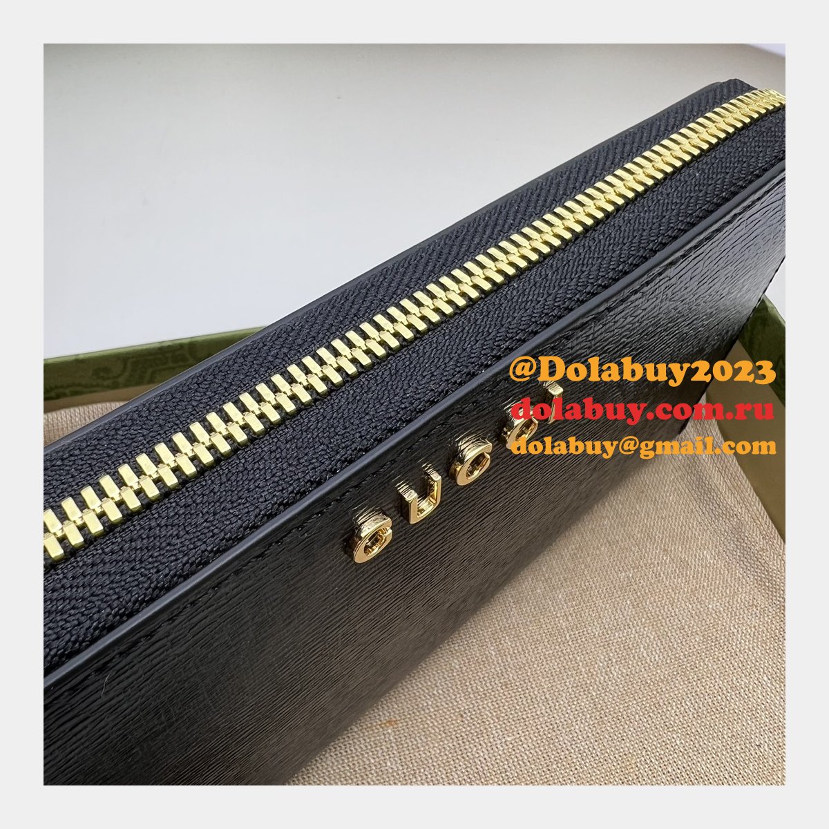 Zip Around Wallet 1:1 Mirror Gucci Script 772642 Perfect Bag