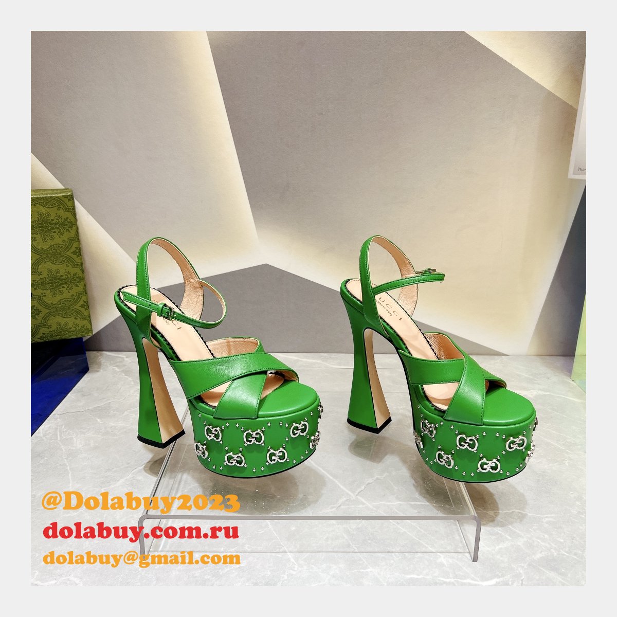 high quality replicas G*u*i 1:1 mirror sandals high heels shoes