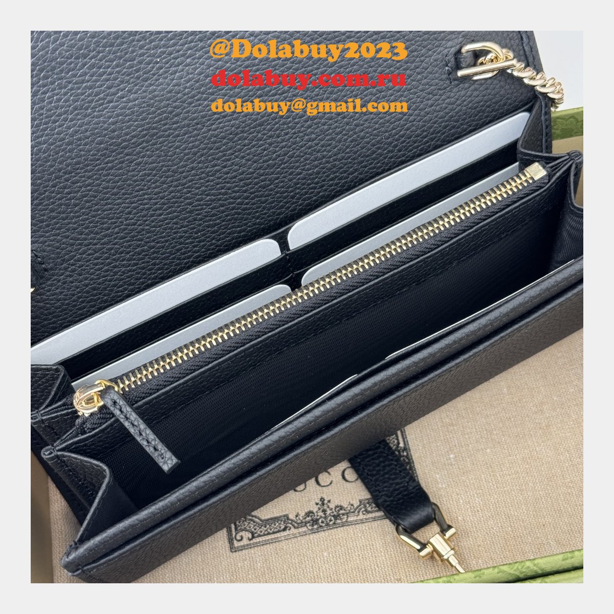 Replica 652681 Jackie 1961 Chain Wallet Gucci AAA+ Bag