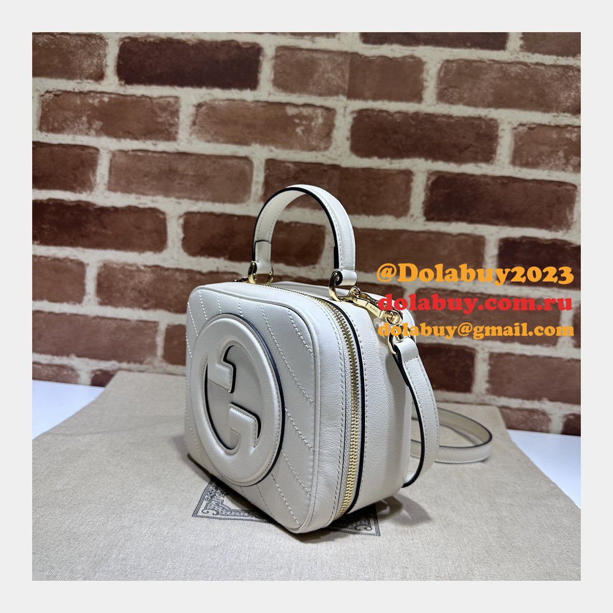 designer G*u*i replica crossbody 744434 blondie top bag