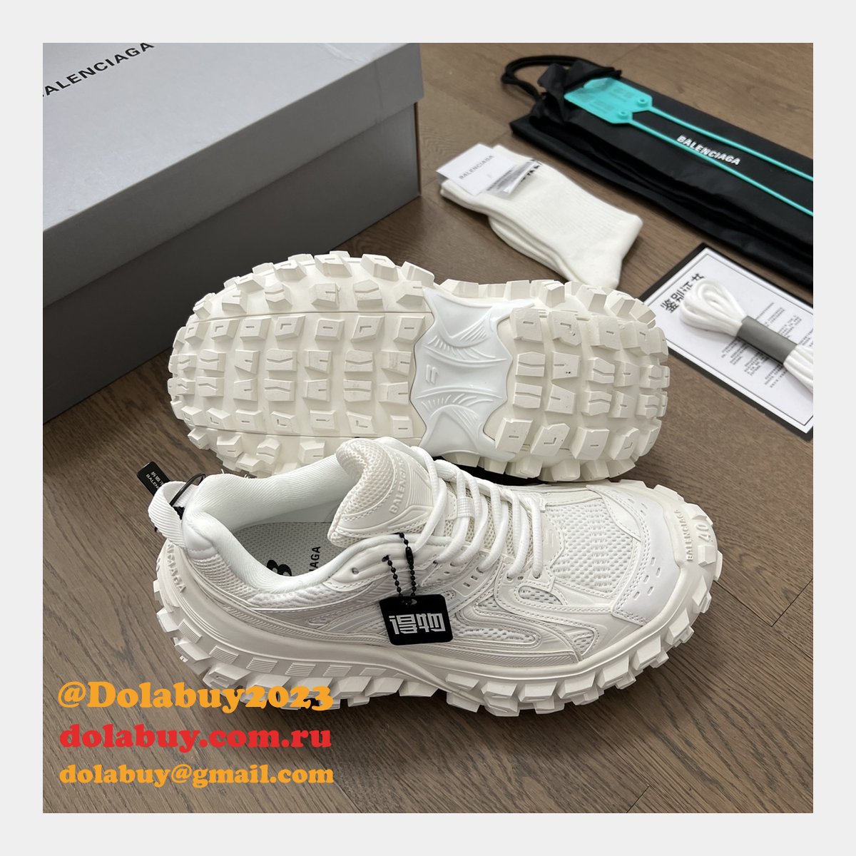 Replica Balenciaga Duplicate Defender Extended-sole Sneakers