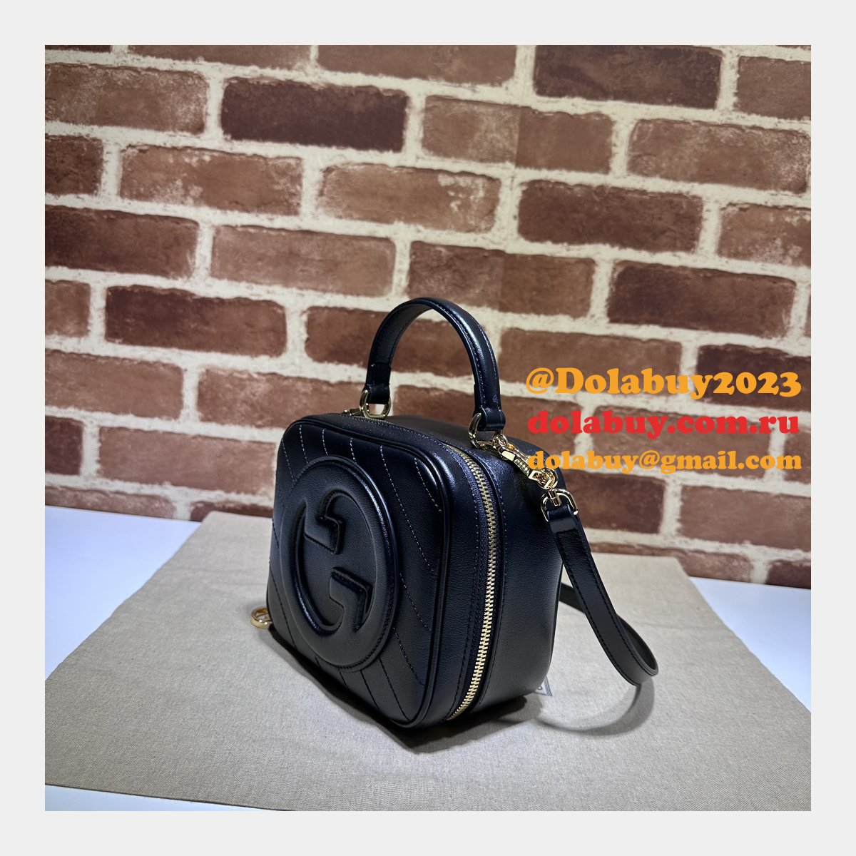 designer G*u*i replica crossbody 744434 blondie top bag