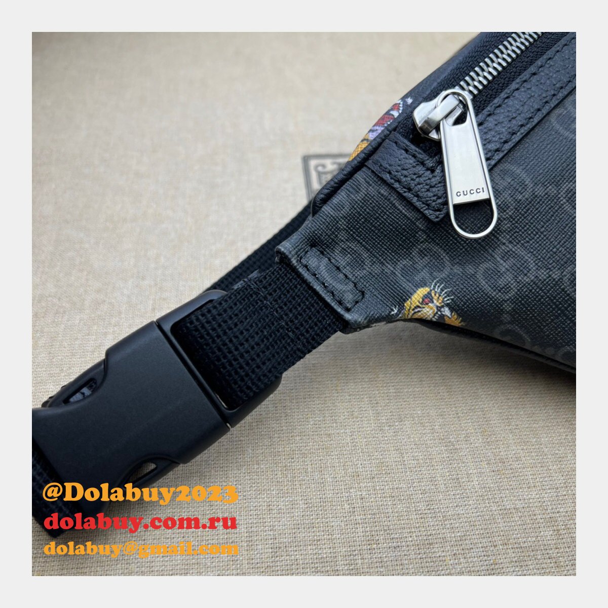 Gucci Designer Replica GG Tiger Men 675181 Belt Bags