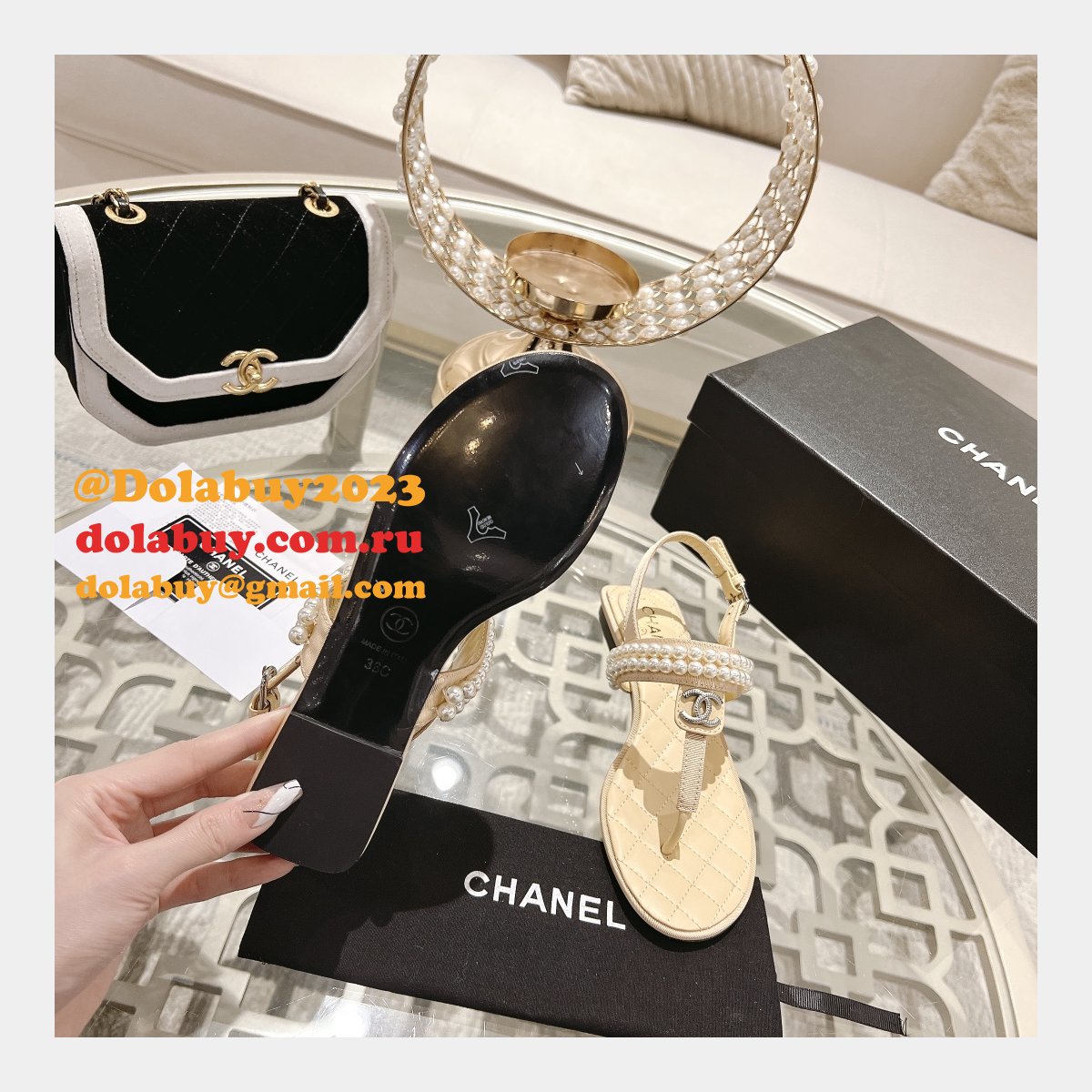 TOP CC REPLICAS FLAT SANDALS