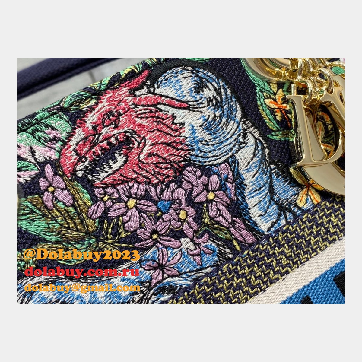 Christian Dior AAA+ Replica Canvas Lady 24CM Tote Bag