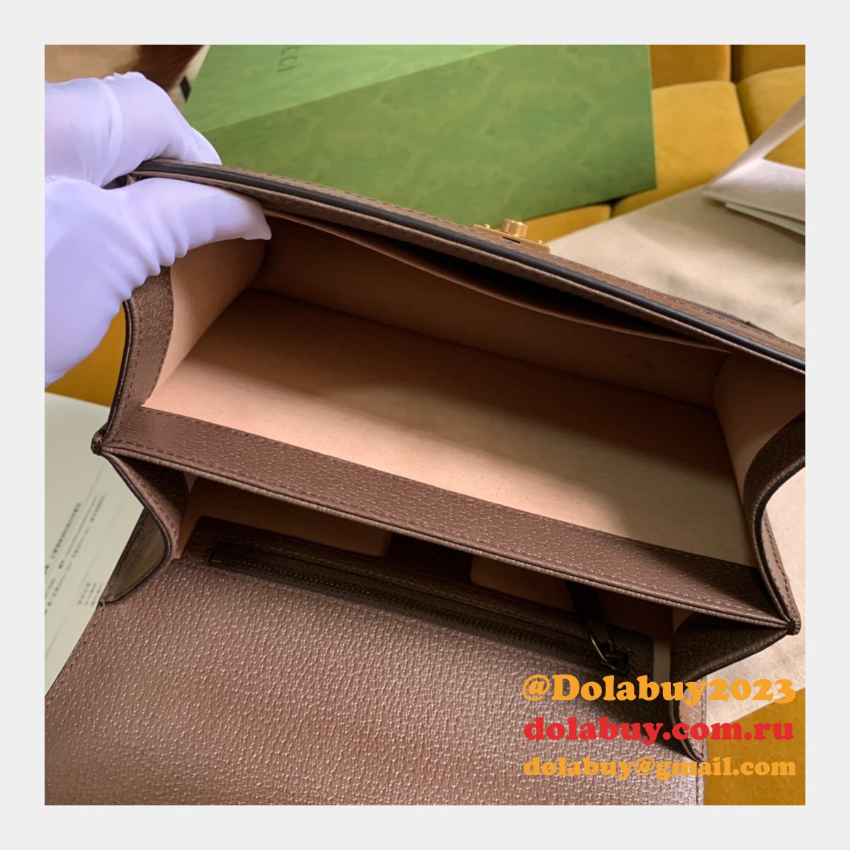 replica G*u*i ophidia 651055 top handle bag with web