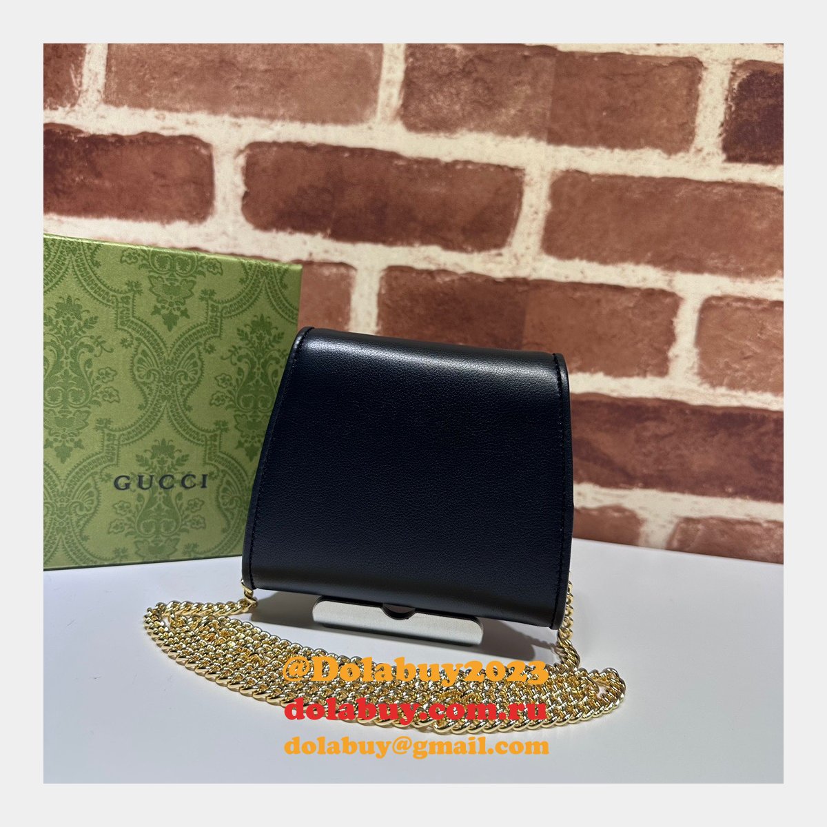 G*u*i fake blondie compact chain wallet top quality 725219 bag