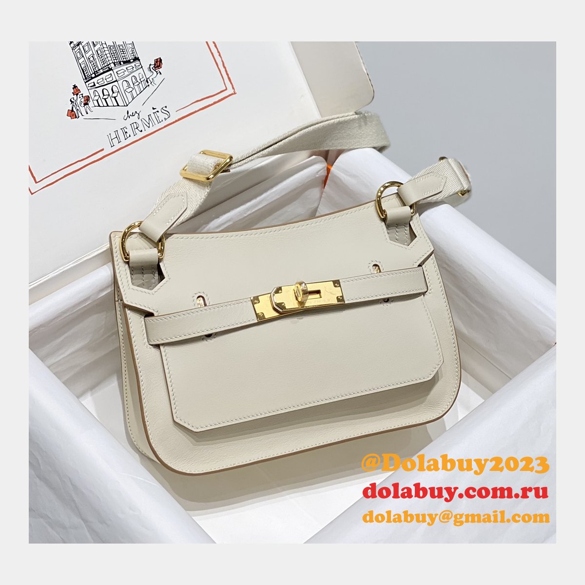 7 Star herems JYPSIERE MINI CALF leather handbag