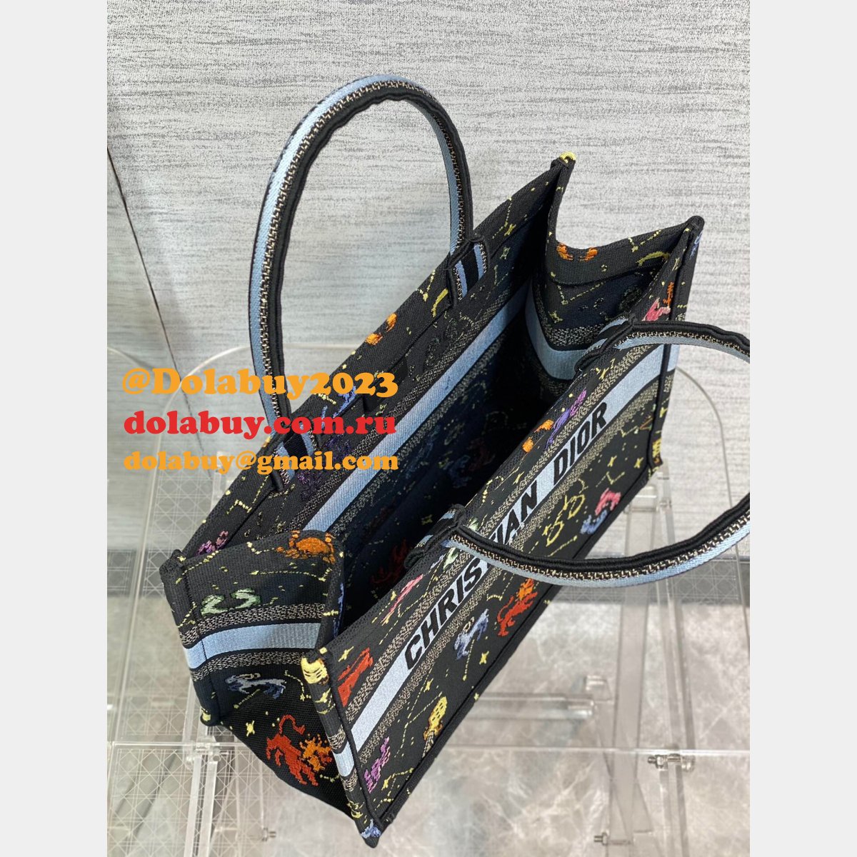 Christian Dior AAA+ Replica Canvas Book Tote Bag