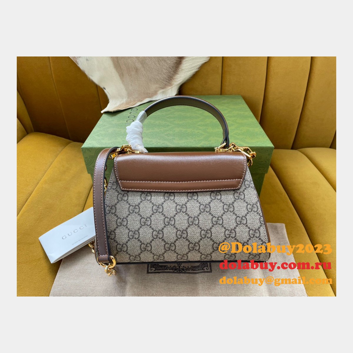 Fake Gucci Horsebit 1955 Top Handle Hot On Sale 703848 Bag