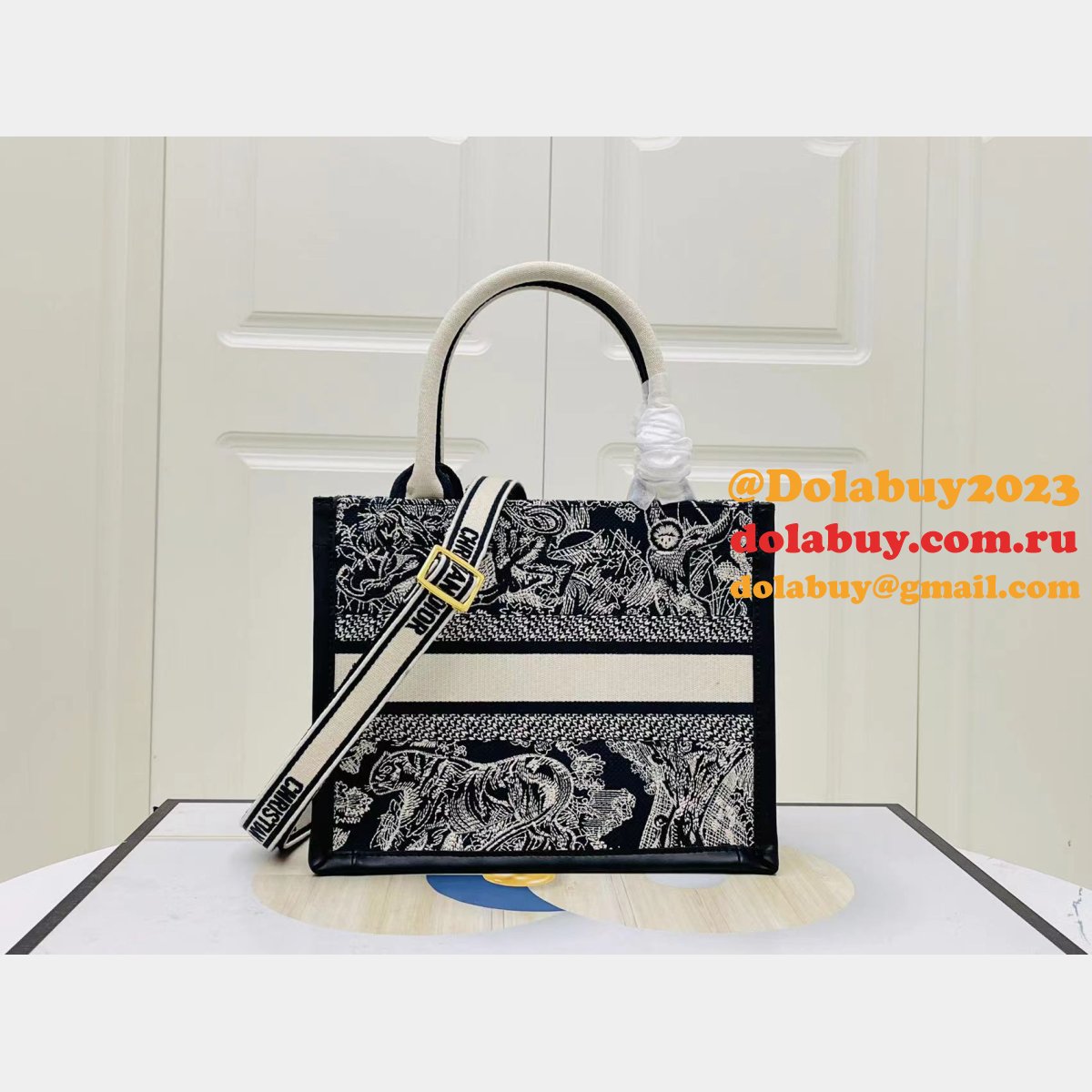 Fashion DIOR BOOK TOTE WITH STRAP NEW Designer