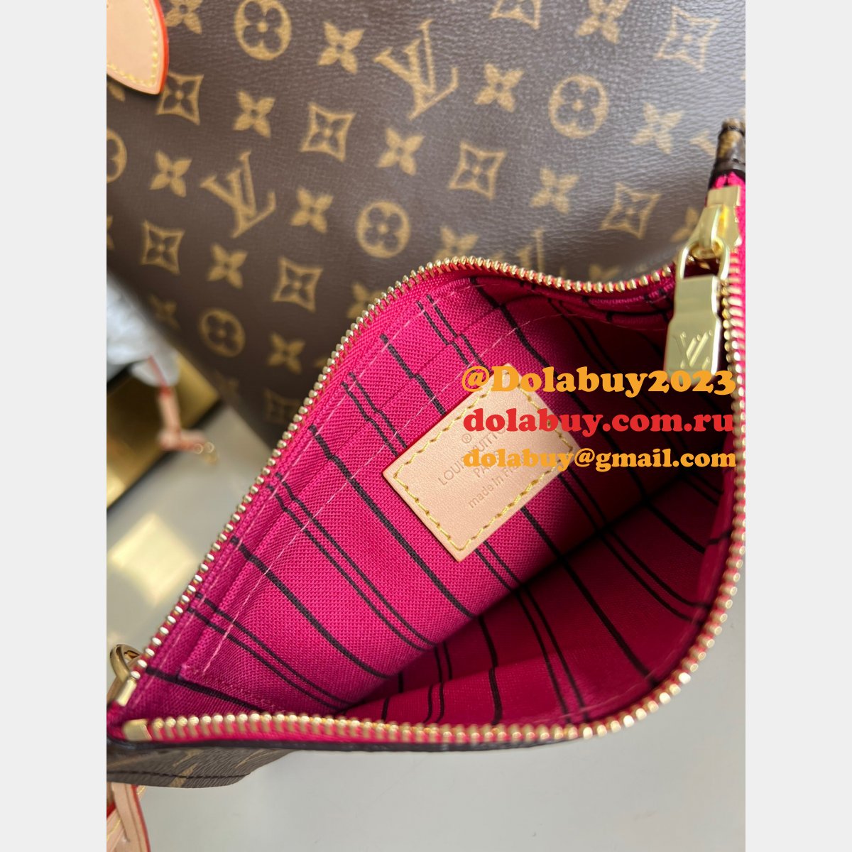 High Quality Louis Vuitton Replica Neverfull Damier/Monogram N41362/M41245 PM Bags 29CM