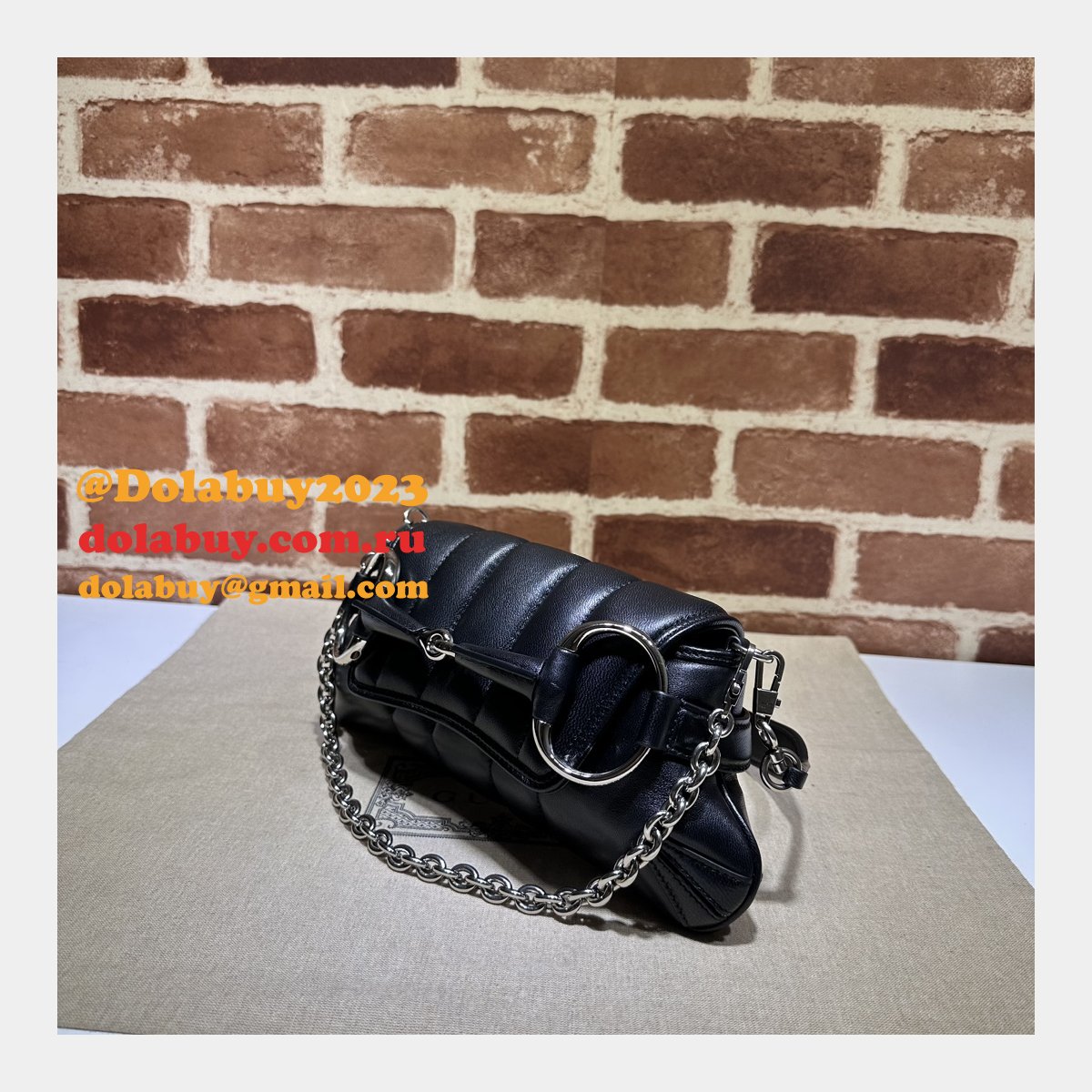 Gucci Designer 764339 Horsebit Chain Knockoff Shoulder Bag