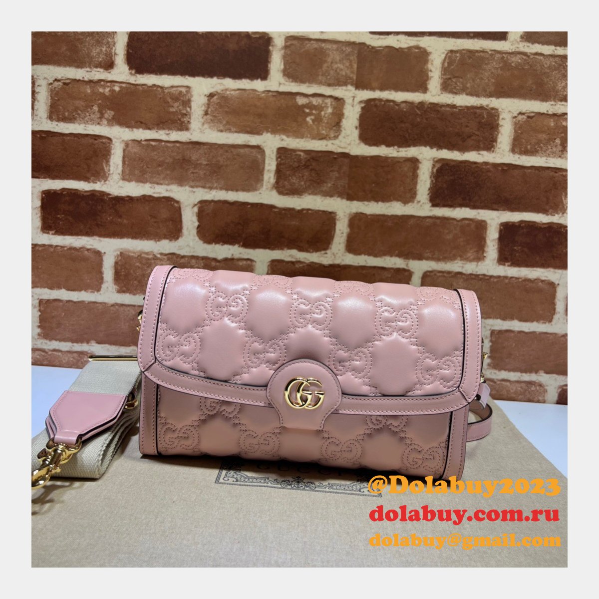 G*u*i design 724529 gg matelasse replica top bag