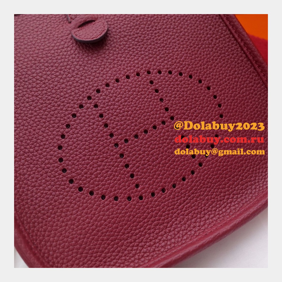 Hermes Evelyne Bag Pink Clemence leather Rose Tyrien