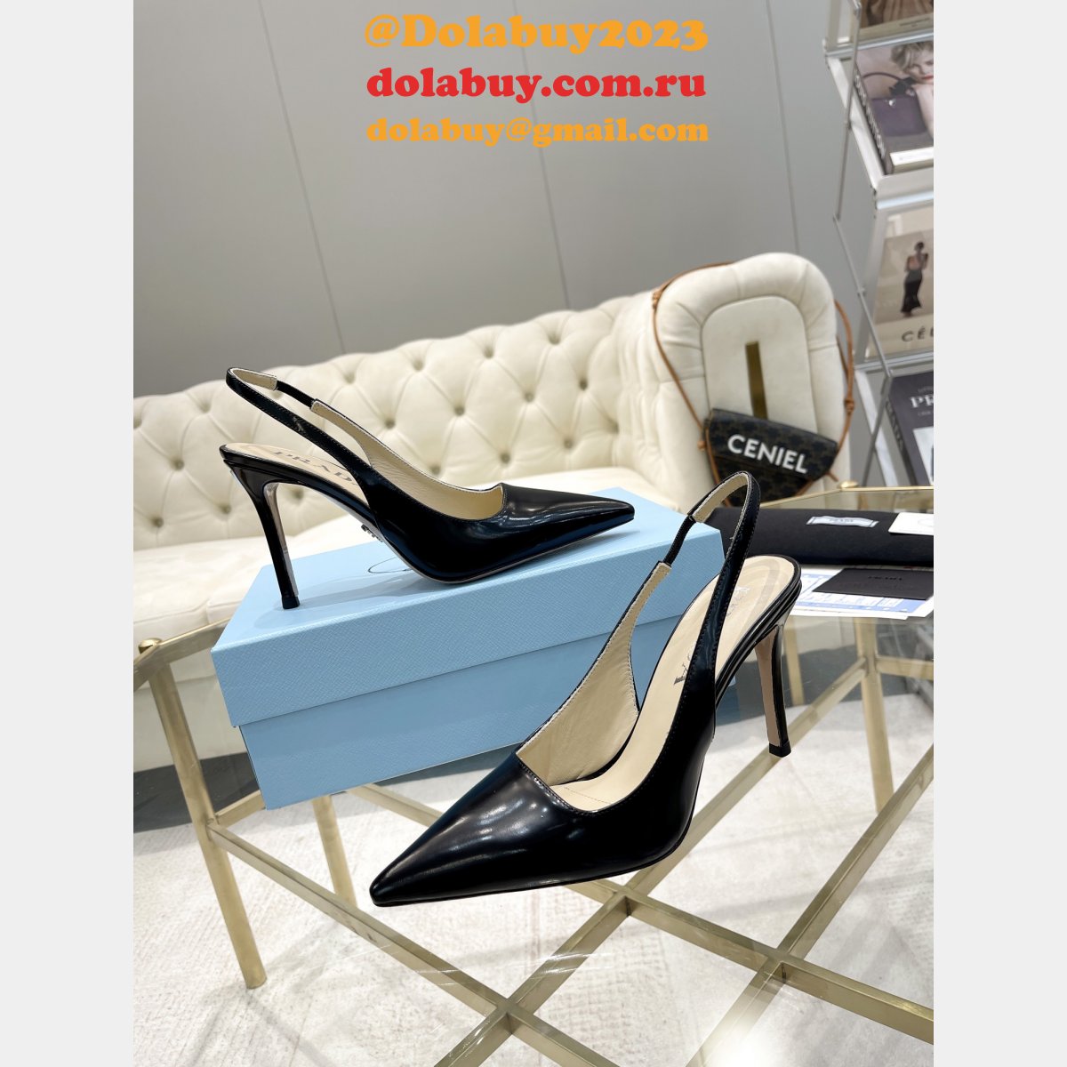 Best High-Quality Prada Replica Heel 9.5cm Shoes