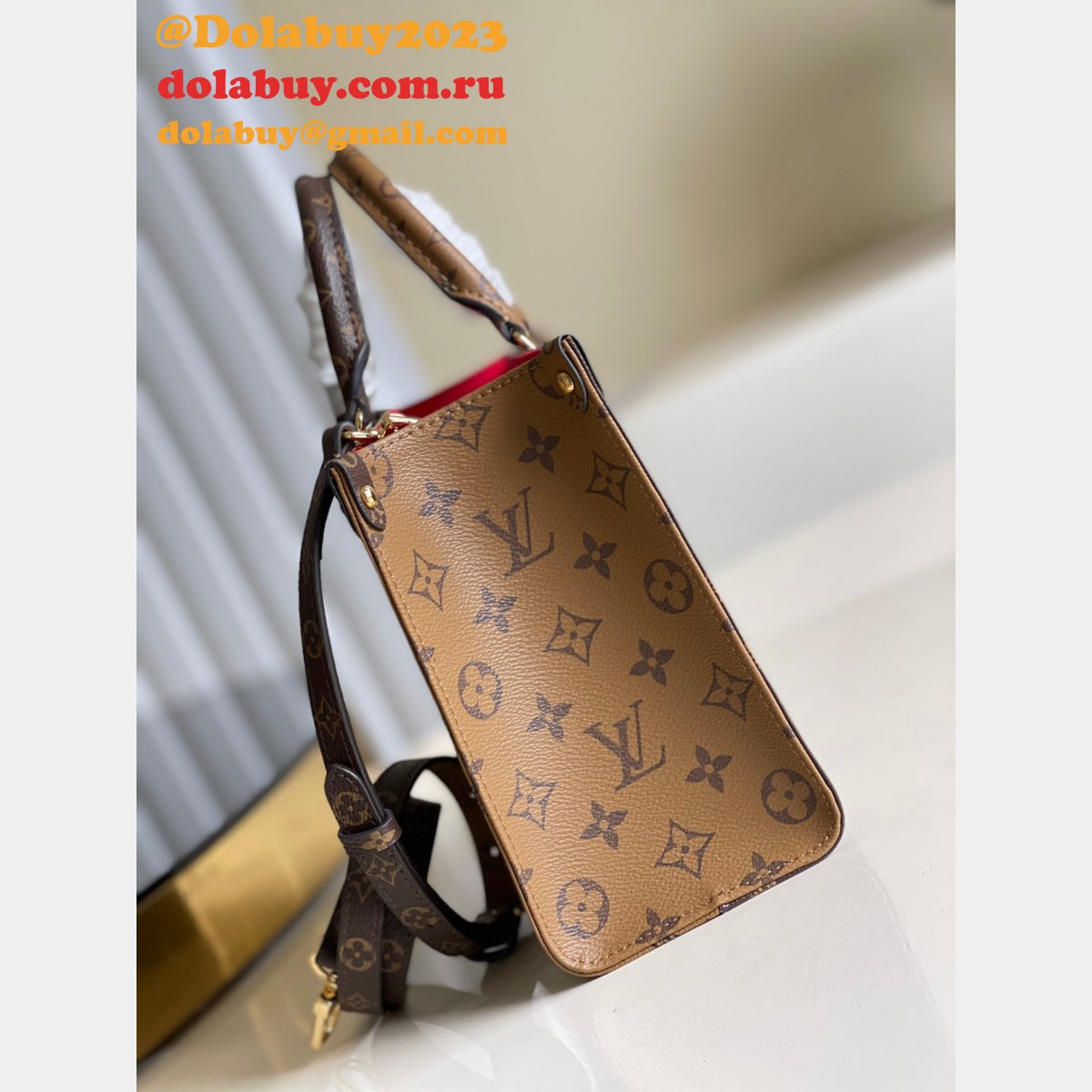Louis Vuitton High Quality M45039 OnTheGo MM Monogram Brown