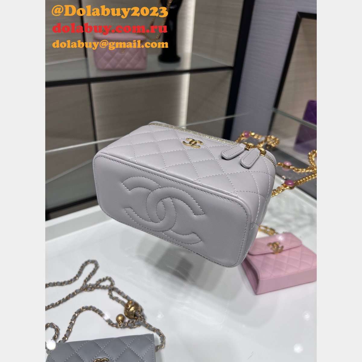 Inspired CC gemstone VANITY box handbag
