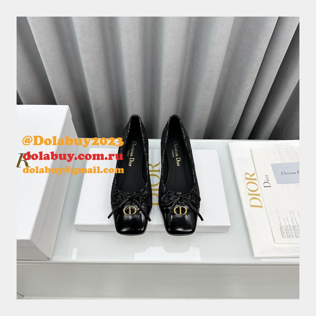 Duplicate DIOR D-Doll BALLET FLAT Designer