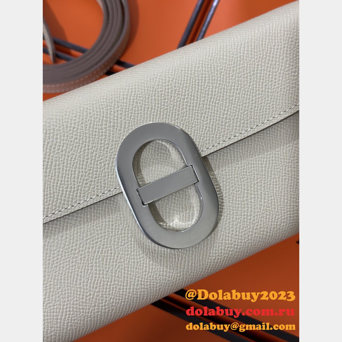 Luxury Hermes D Ancre to go clutch Epsom bag