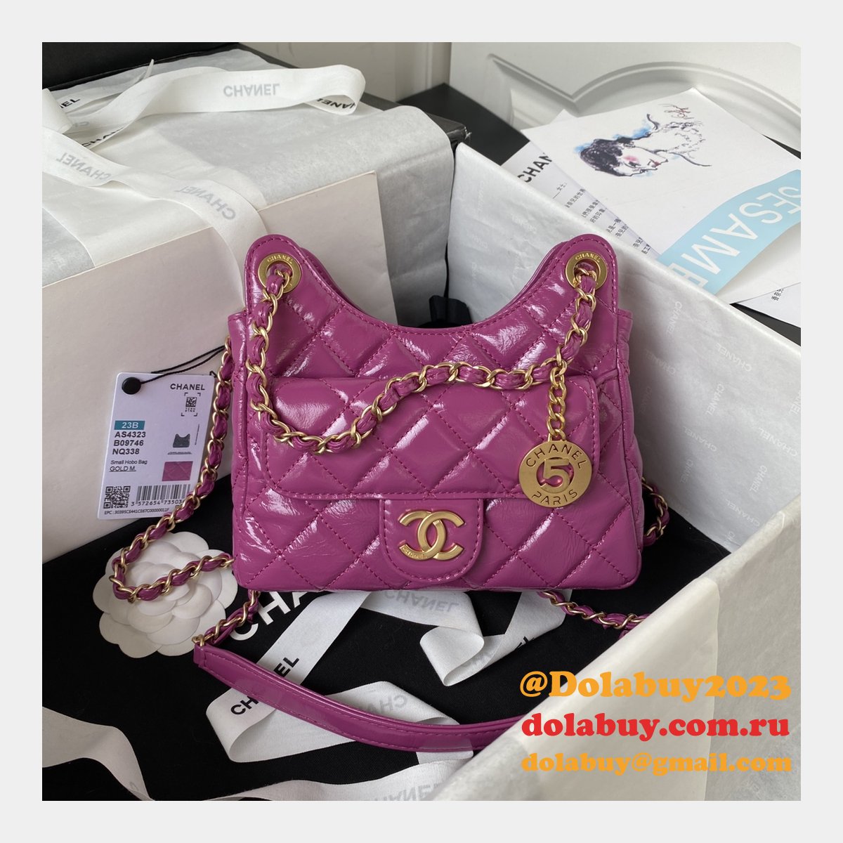 High Quality 1:1 Mirror Hobo Velvet Fashion AS4323 Replica Bag