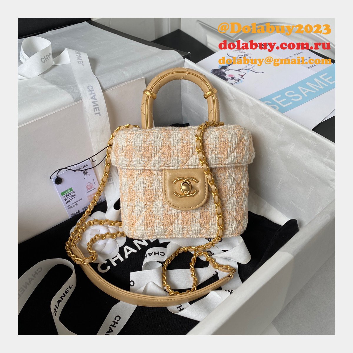 Perfect AS3973 Vanity Case Lambskin Knockoff Replica Bag