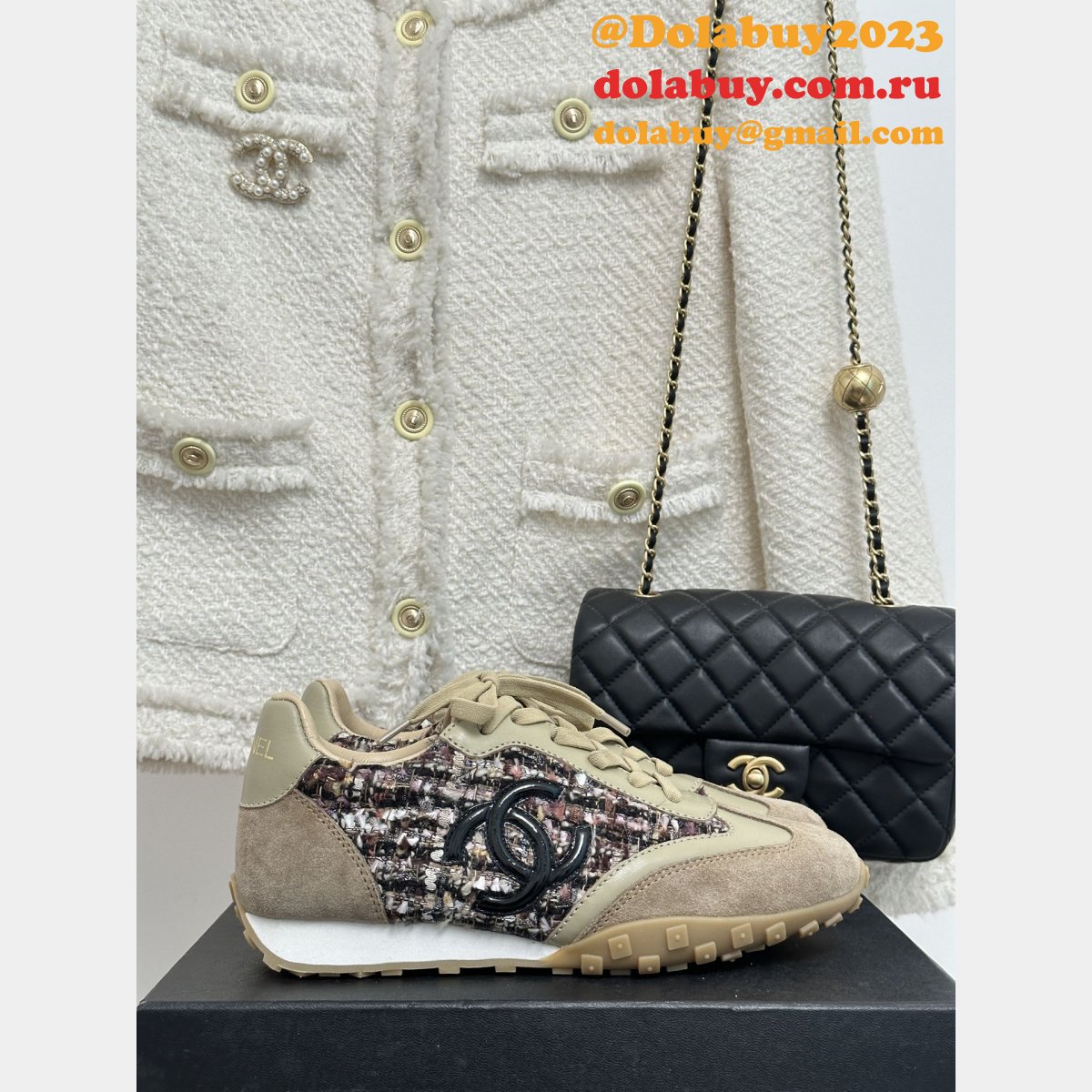 Top Quality Luxury 1:1 Replica Double C Retro Casual Shoes