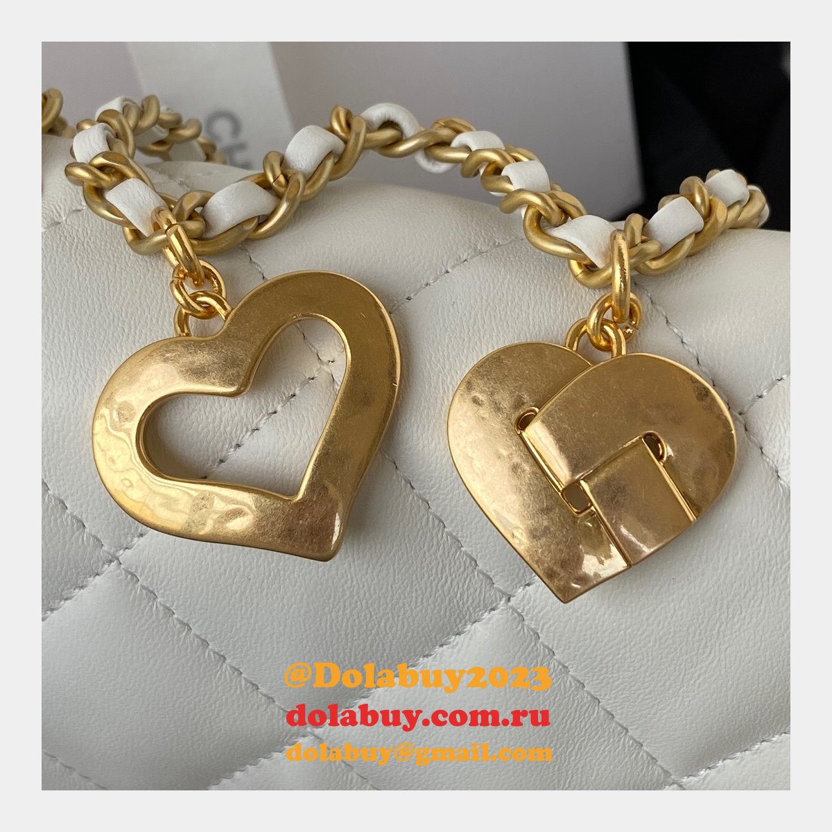 Wholesale Flap Fake AS3456 Bag Lambskin Gold-Tone Metal