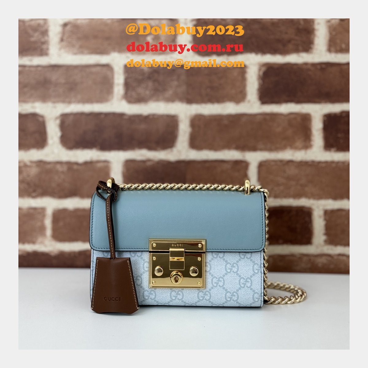 Luxury Padlock Gucci Copy GG Shoulder 409487 Bag
