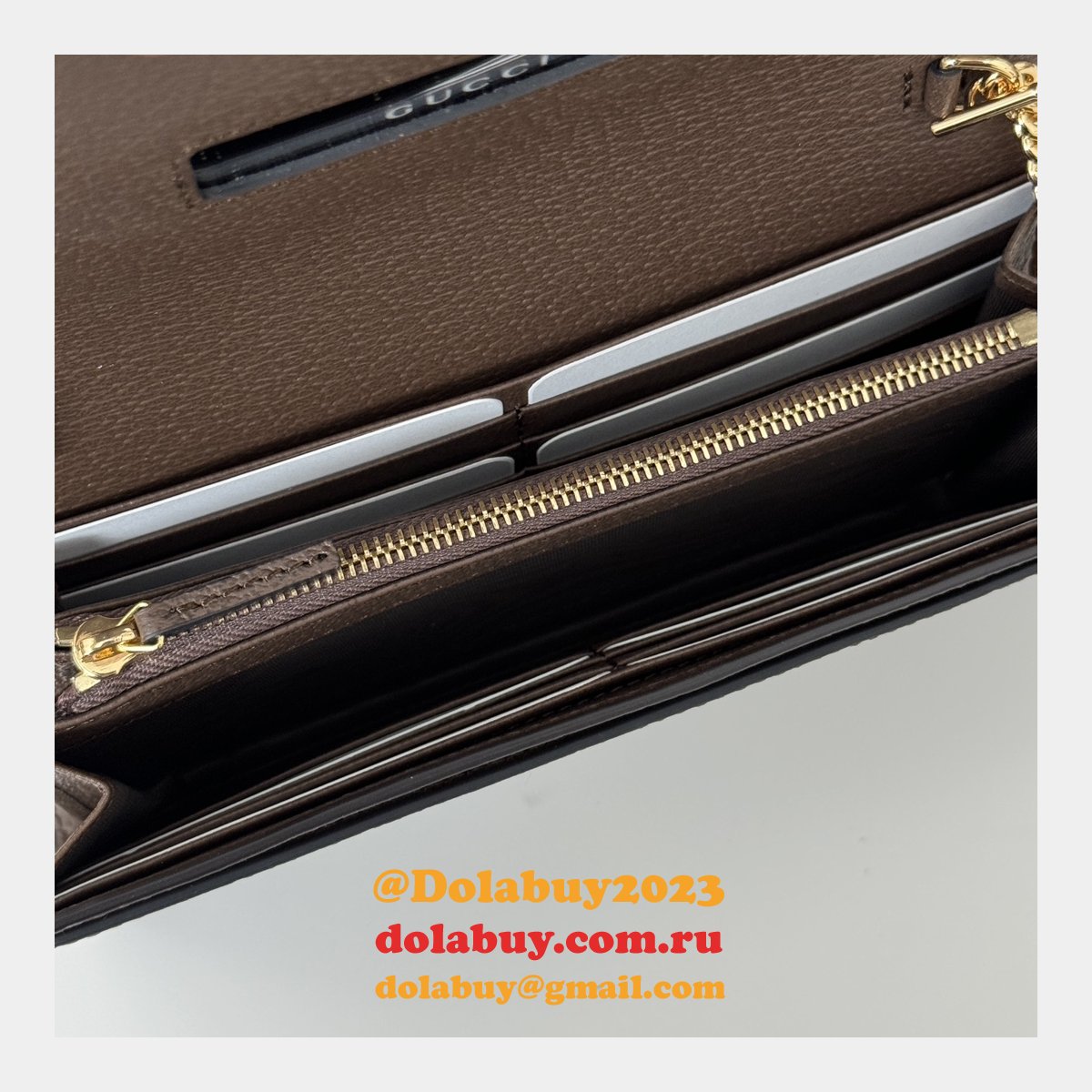 Gucci Ophidia Chain 1:1 Mirror Inspired 772309 Wallet GG Canvas Continental
