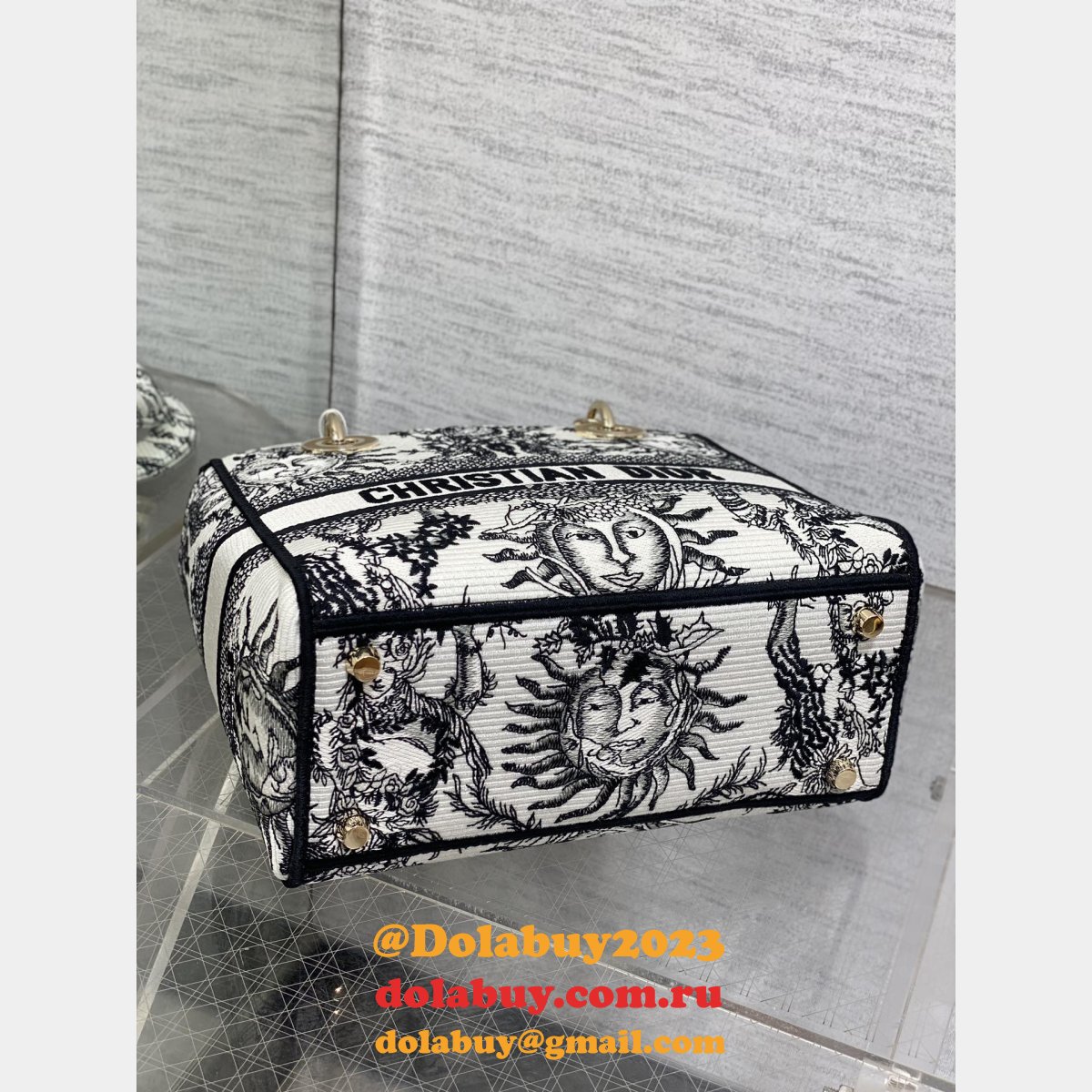 Designer Lady D-Lite Soleil Lady Dior Fake 24cm Bag