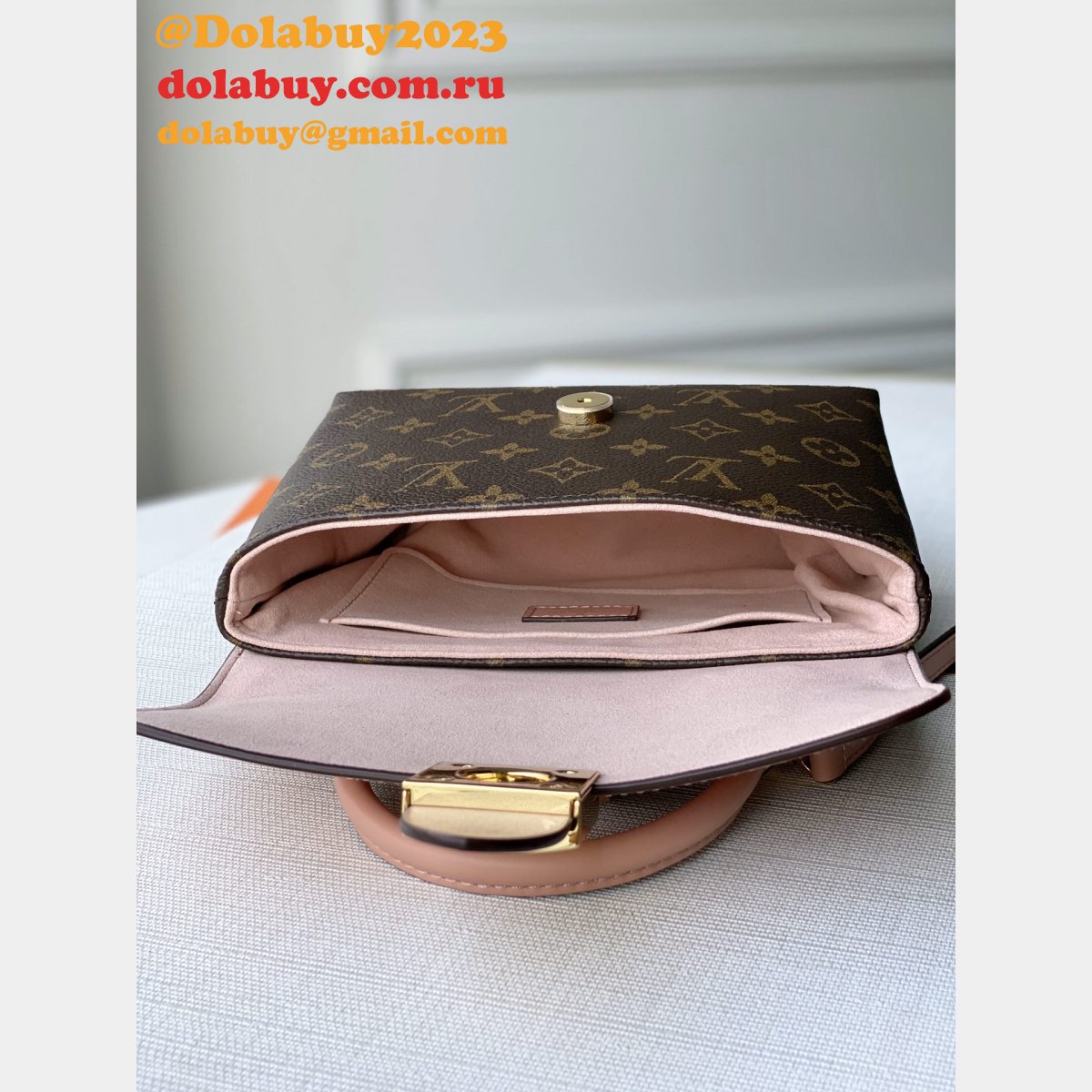 Louis Vuitton Monogram Canvas Locky BB Bag M44080 Fake Pink Bag