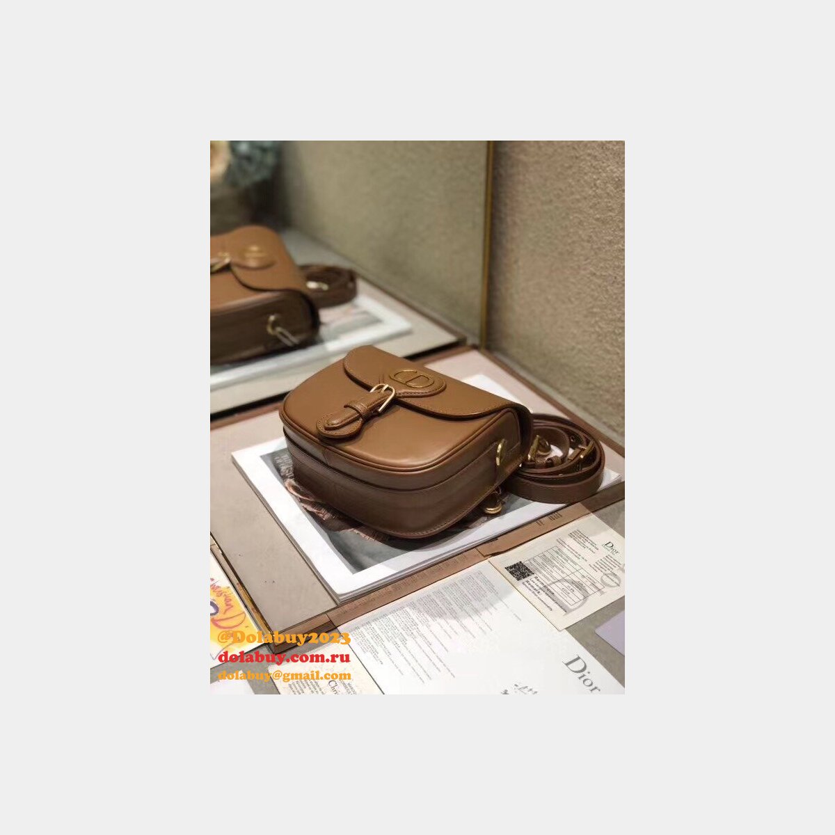 Best 2020 Christian dior bobby CD logo Obligue Brown bag