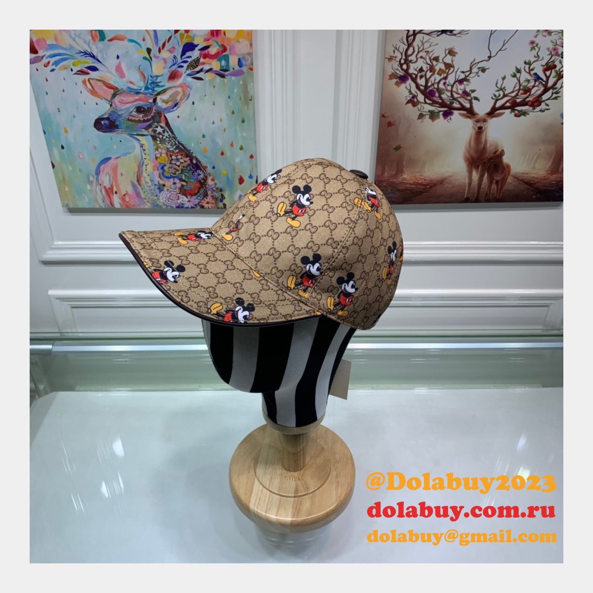 Top Quality Gucci Mickey mouse Hats